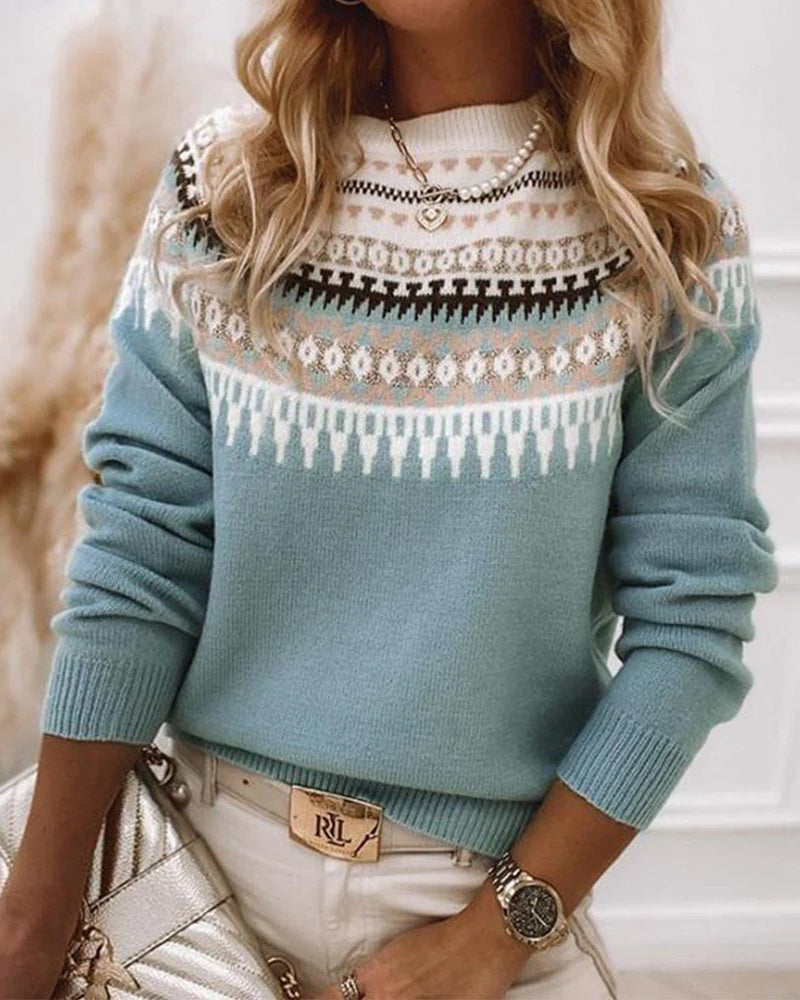 Tanja | Langarm-Pullover mit Aufdruck