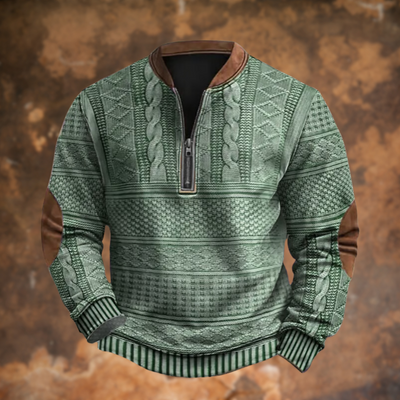 Anton – Strickpullover mit Reißverschlussdetail
