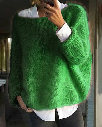 Lea | Runder Nackenfarbpullover
