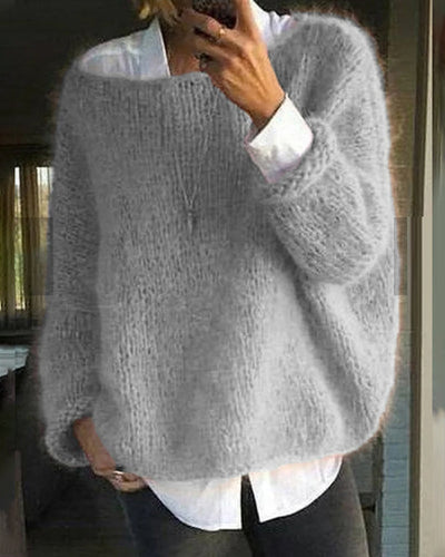 Lea | Runder Nackenfarbpullover
