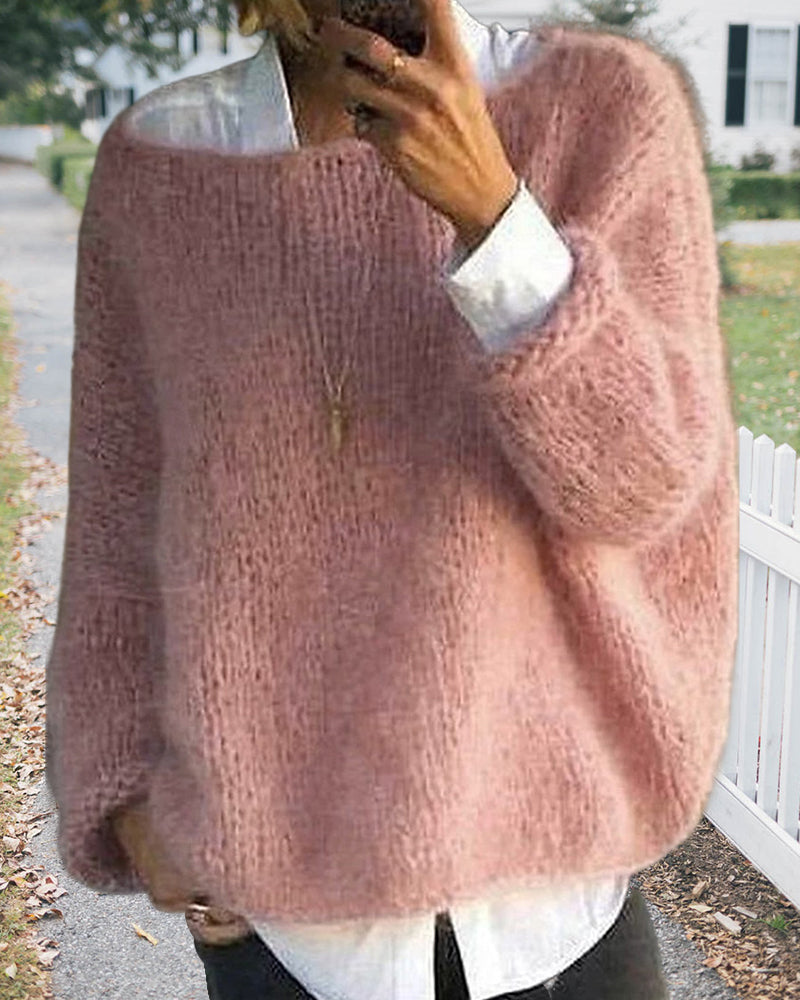 Lea | Runder Nackenfarbpullover