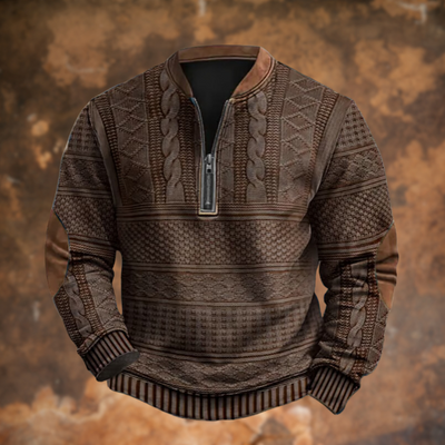 Anton – Strickpullover mit Reißverschlussdetail