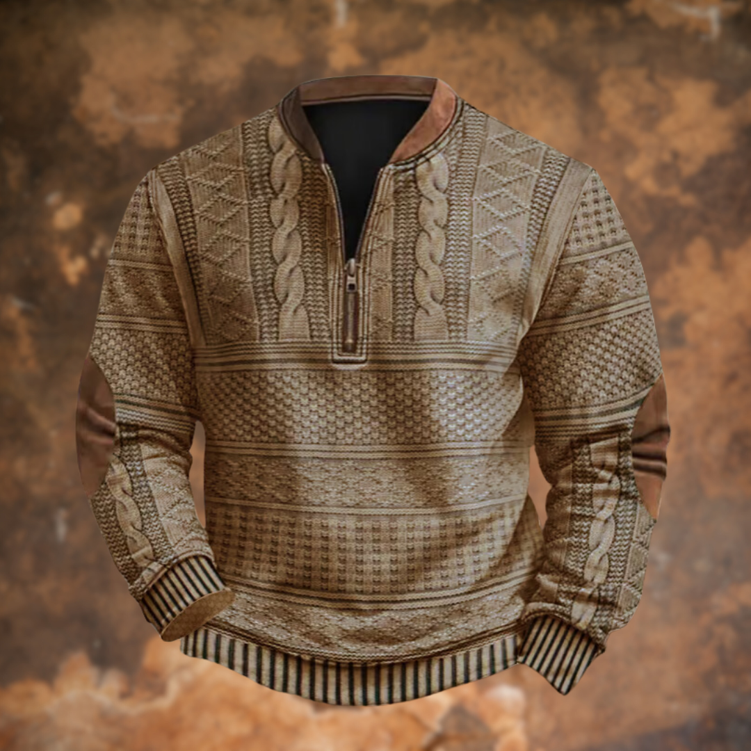 Anton – Strickpullover mit Reißverschlussdetail