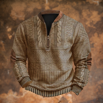 Anton – Strickpullover mit Reißverschlussdetail