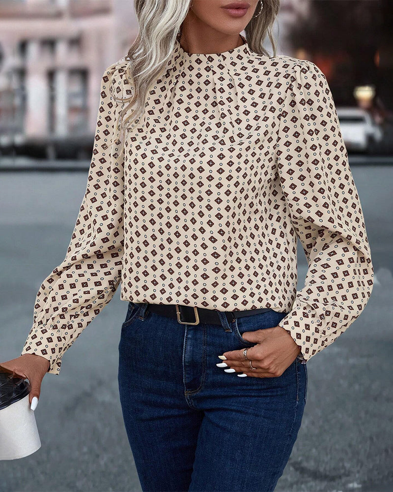 Hannah | Bluse im Vintage-Stil und mit Aufdrucken