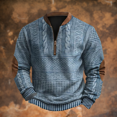 Anton – Strickpullover mit Reißverschlussdetail
