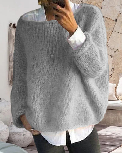 Lea | Runder Nackenfarbpullover