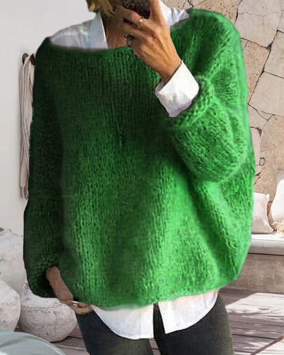 Lea | Runder Nackenfarbpullover