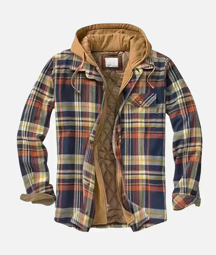 Alain – Patchwork-Jacke mit Karomuster