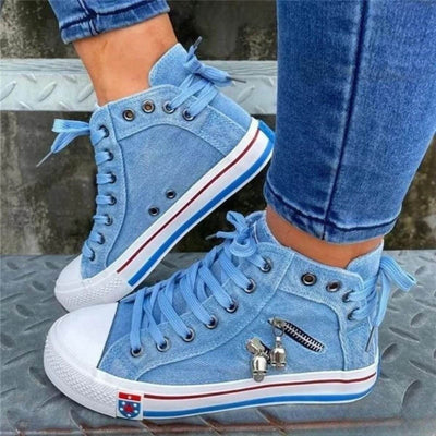 Kathi | Lässige High-Tops im Denim-Look