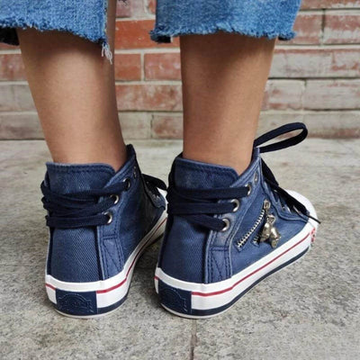 Kathi | Lässige High-Tops im Denim-Look