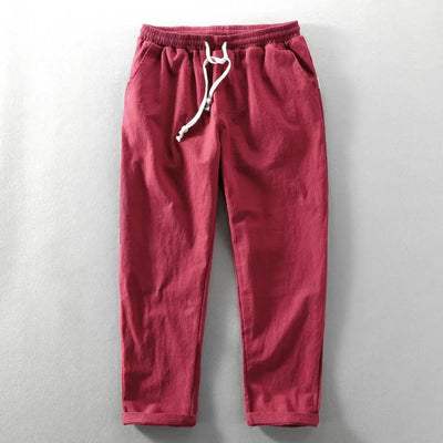 Clarke – Lässige Leinenhose Mit Kordelzug In Der Taille