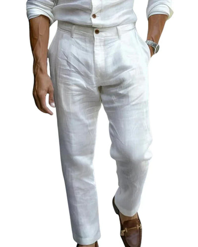 Aminuddin – Lässige Lockere Leinen Hose