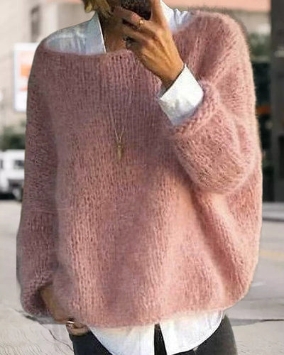 Lea | Runder Nackenfarbpullover