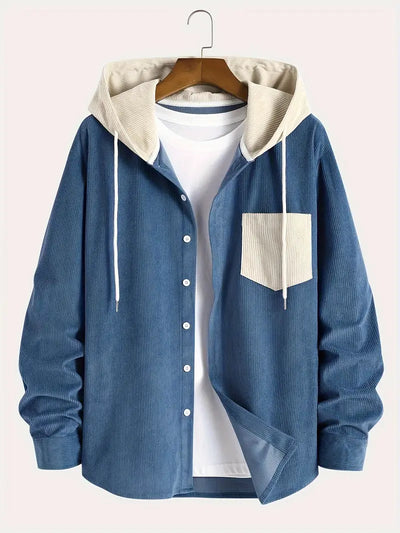 Costas - Strukturierter Cord-Kapuzenpullover Mit Reißverschluss