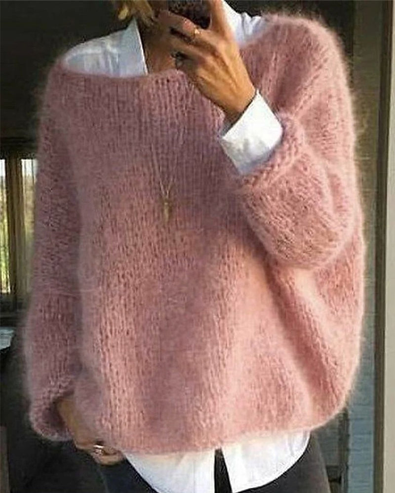 Lea | Runder Nackenfarbpullover