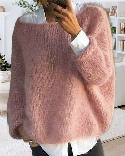 Lea | Runder Nackenfarbpullover
