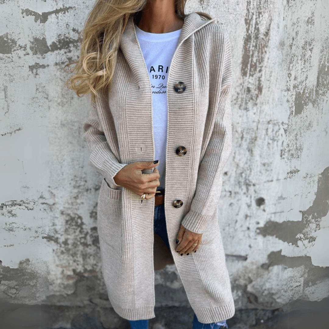 Frieda - Eleganter langer Damen-Cardigan